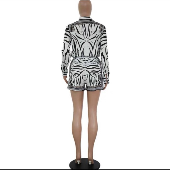 Zebra Print Shirt and Short set - Picture 2 of 4